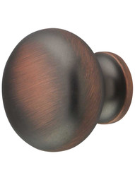 Primrose Traditional Round Cabinet Knob - 1 1/4 inch Diameter in Aurora Bronze.
